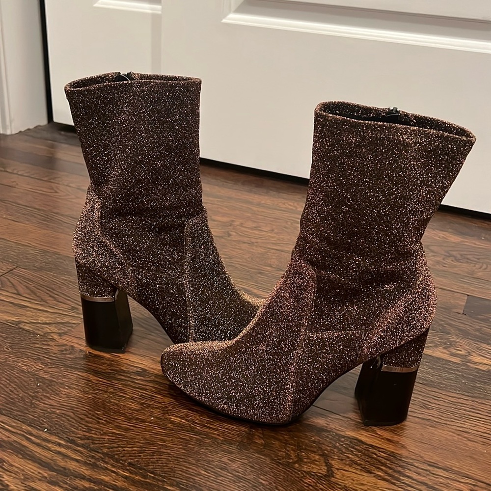 Design Lab metallic booties